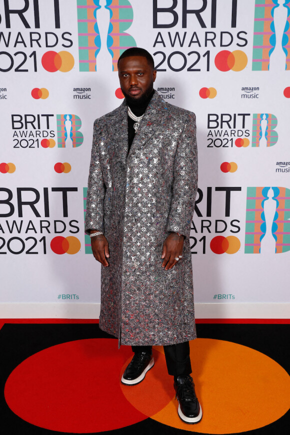 Le rappeur Headie One lors des Brit Awards 2021 à l'O2 Arena. Londres le 11 mai 2021.