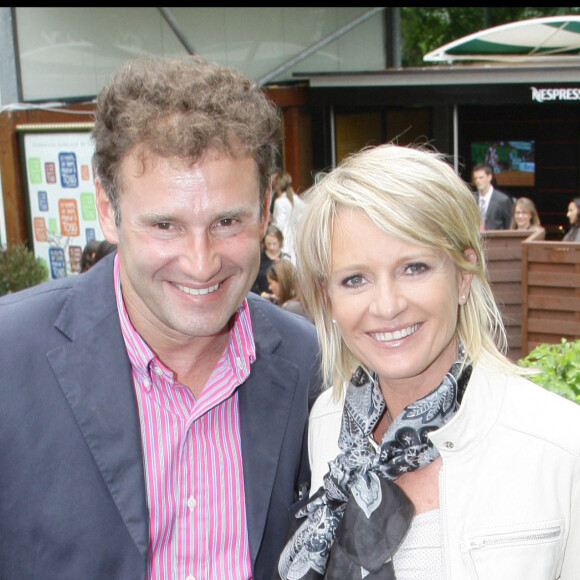 Pierre Sled et Sophie Davant à Roland Garros 2008, le 29 mai