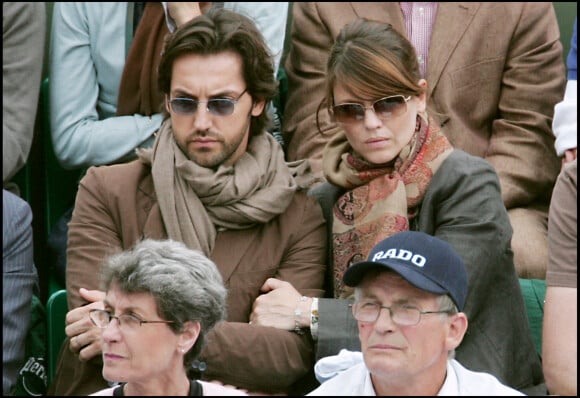 Frédéric Diefenthal et Gwendoline Hamon à Roland Garros en 2005. 