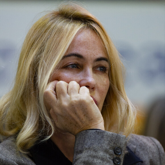 Emmanuelle Béart - 158ème vente aux enchères des vins des Hospices de Beaune, le 18 novembre 2018. © Pierre Perusseau/Bestimage