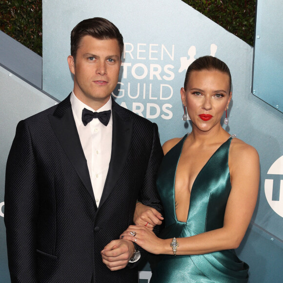 Scarlett Johansson et son fiancé Colin Jost - 26ème cérémonie annuelle des "Screen Actors Guild Awards" ("SAG Awards") au "Shrine Auditorium" à Los Angeles