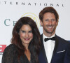 Romain Grosjean et sa femme Marion Jolles au festival international de l'automobile à Paris. © Gwendoline Le Goff / Panoramic / Bestimage