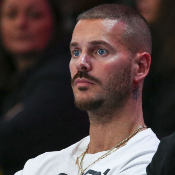 Matt Pokora (M. Pokora) - People au match de basket "ASVEL vs Boulogne Levallois Metropolitans" lors de la première demi-finale de Leaders Cup à la "Disney Events Arena" de Marne-la-Vallée, le 15 février 2020. © Gwendoline Le Goff / Panoramic / Bestimage