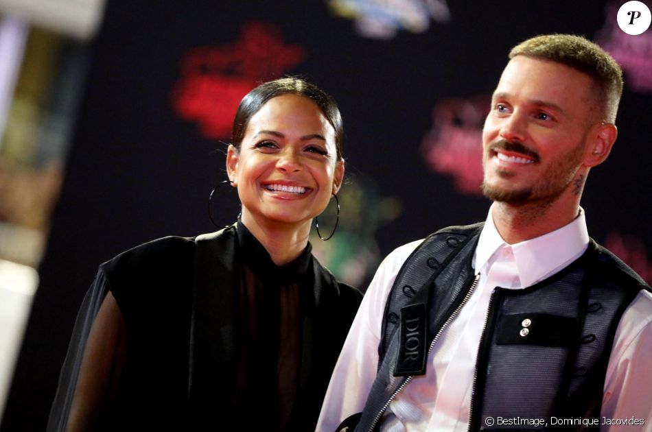 Christina Milian enceinte et son compagnon Matt Pokora (M. Pokora) - 21ème édition des NRJ Music Awards au Palais des festivals à Cannes le 9 novembre 2019. © Dominique Jacovides/Bestimage