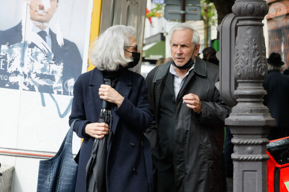 Patrice Laffont - Sortie des obsèques de Jean-Yves Bouvier en l'église Notre-Dame d'Auteuil, chapelle Sainte Bernadette, à Paris. Le 19 mai 2021.