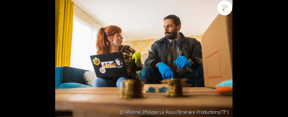 Audrey Fleurot et Medhi Nebbou dans la série "HPI", sur TF1.
