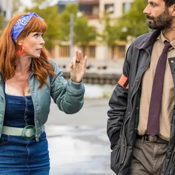 Audrey Fleurot et Medhi Nebbou dans la série "HPI", sur TF1.