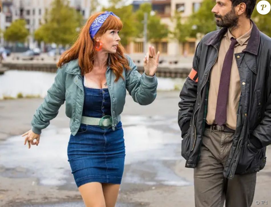 Audrey Fleurot et Medhi Nebbou dans la série "HPI", sur TF1.