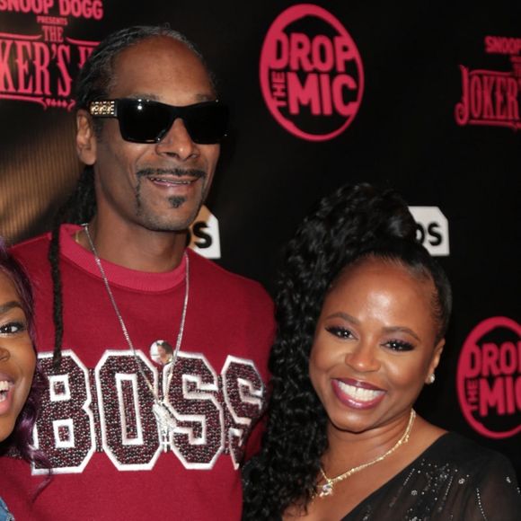 Cori Broadus, Snoop Dogg, Shante Broadus à la première de 'Drop The Mic' et 'The Joker's Wild au Highlight Room à Hollywood, le 11 octobre 2017