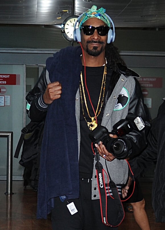 Snoop Dogg (Snoop Lion) - People à l'arrivée à l'aéroport de Nice pour le festival de Cannes. Le 18 mai 2015 