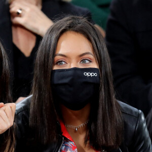 Vaimalama Chaves en tribune lors de la finale homme des internationaux de tennis de Roland Garros à Paris remportée par Rafael Nadal en trois set le 11 octobre 2020. © Dominique Jacovides / Bestimage