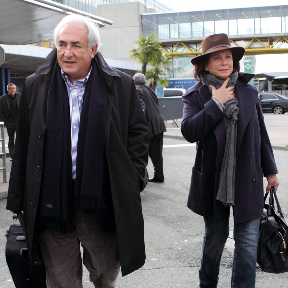 Anne Sinclair et DSK à Orly