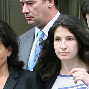 Anne Sinclair et Camille Strauss-Kahn à la sortie du tribunal de Manhattan, à New York, en 2011