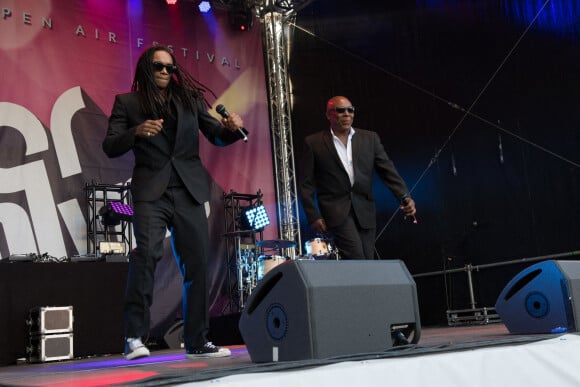 Fab Morvan et John Davis en concert à Eisenach, en Allemagne. Le 29 juin 2018.