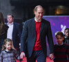 Le prince William, Kate Middleton, leurs enfants le prince George, la princesse Charlotte et le prince Louis au Palladium à Londres. Le 11 décembre 2020.