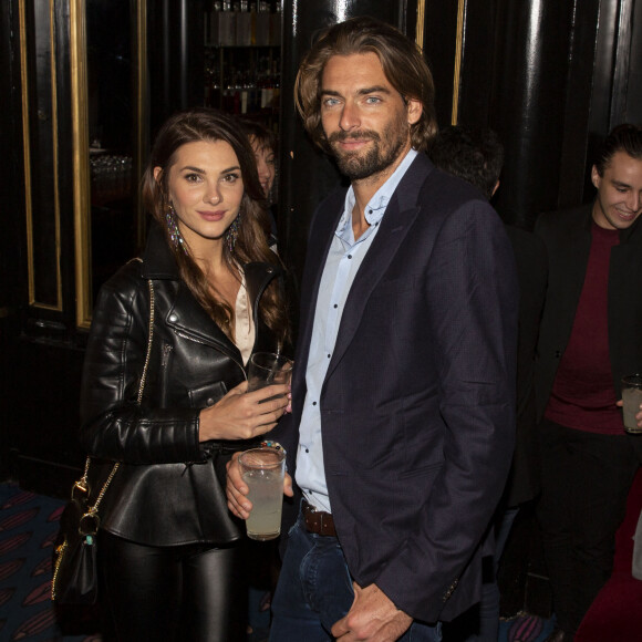 Info - Camille Lacourt bientôt papa pour la deuxième fois - Semi-exclusif - Camille Lacourt et sa compagne Alice Detollenaere (Miss Bourgogne 2010) lors de la soirée de lancement de la vodka "Touché" (vodka parisienne) au restaurant Castel à Paris, France, le 26 septembre 2019. © Jack Tribeca/Bestimage