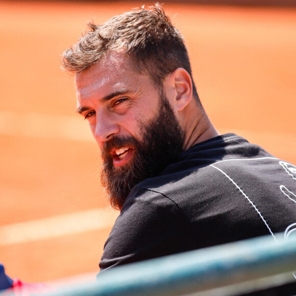 Benoît Paire en double lors des internationaux de tennis Emilia Romagna à Parme, Italie.