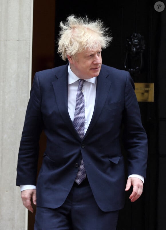 Le Premier ministre britannique Boris Johnson devant le 10 Downing Street à Londres, Royaume Uni, le 20 mai 2021. © Tayfun Salci/Zuma Press/Bestimage