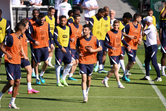 Les joueurs de l'équipe de France à l'entraînement au Centre National du Football à Clairefontaine, le 31 mai 2021. © Anthony Bibard/FEP/ Panoramic / Bestimage