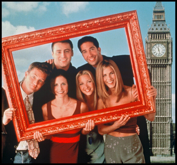 Lisa Kudrow, Jennifer Aniston, Courteney Cox, Matthew Perry, Matt LeBlanc et David Schwimmer - Photo de promotion pour la série "Friends".