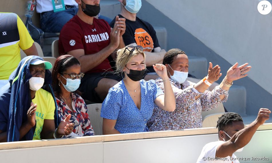 Roland Garros 2021 - Elina Svitolina, la fiancée de Gael Monfils dans les tribunes lors des internationaux de tennis à Paris le 1er juin 2021. © Dominique Jacovides / Bestimage