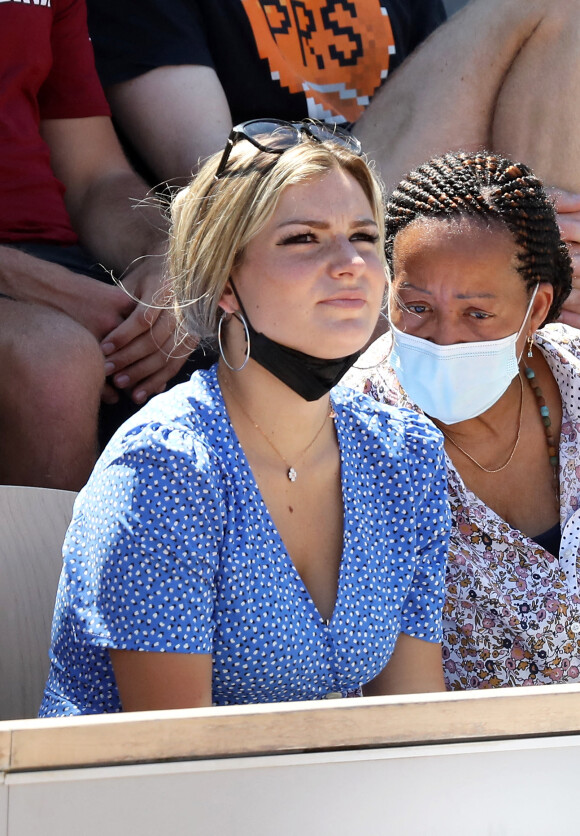 Roland Garros 2021 - Elina Svitolina, la fiancée de Gael Monfils dans les tribunes lors des internationaux de tennis à Paris le 1er juin 2021. © Dominique Jacovides / Bestimage 