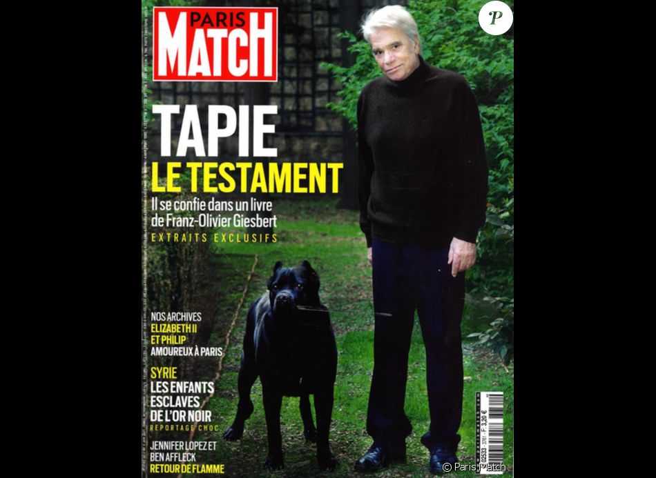 Bernard Tapie dans le magazine "Paris Match" du 3 juin 2021.