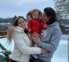 Edinson Cavani, sa compagne Jocelyn Burgardt et leur fille India. Décembre 2020.