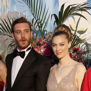 La princesse Alexandra de Hanovre, Charlotte Casiraghi et son compagnon Dimitri Rassam, Pierre Casiraghi et sa femme Beatrice Borromeo, Andrea Casiraghi et sa femme Tatiana Santo Domingo - 65ème édition du Bal de la Rose donné au profit de la Fondation Princesse Grace sur le thème de la Riviera, une idée de K. Lagerfeld, à la Salle des Etoiles du Sporting Monte-Carlo à Monaco, le 30 mars 2019. © Jean-François Ottonello / Nice Matin / Bestimage