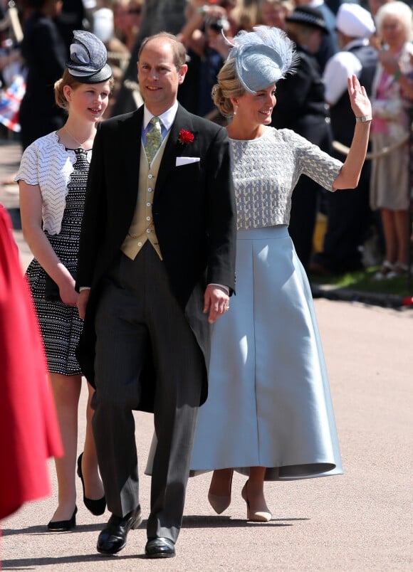 Sophie Rhys-Jones, comtesse de Wessex et Le prince Edward, comte de Wessex - Les invités arrivent à la chapelle St. George pour le mariage du prince Harry et de Meghan Markle au château de Windsor, Royaume Uni, le 19 mai 2018.
