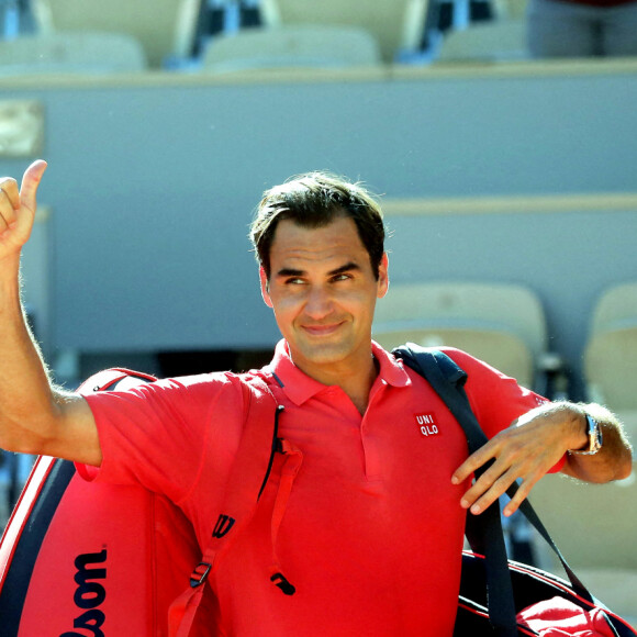 Roger Federer lors des internationaux de tennis de Roland Garros à Paris le 31 mai 2021. Roger Federer a battu Denis Istomin © Dominique Jacovides / Bestimage 