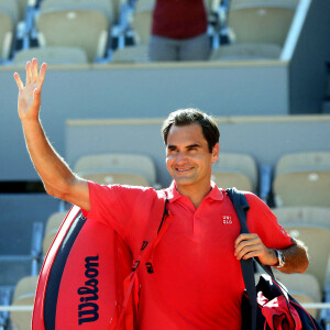 Roger Federer lors des internationaux de tennis de Roland Garros à Paris le 31 mai 2021. Roger Federer a battu Denis Istomin © Dominique Jacovides / Bestimage 