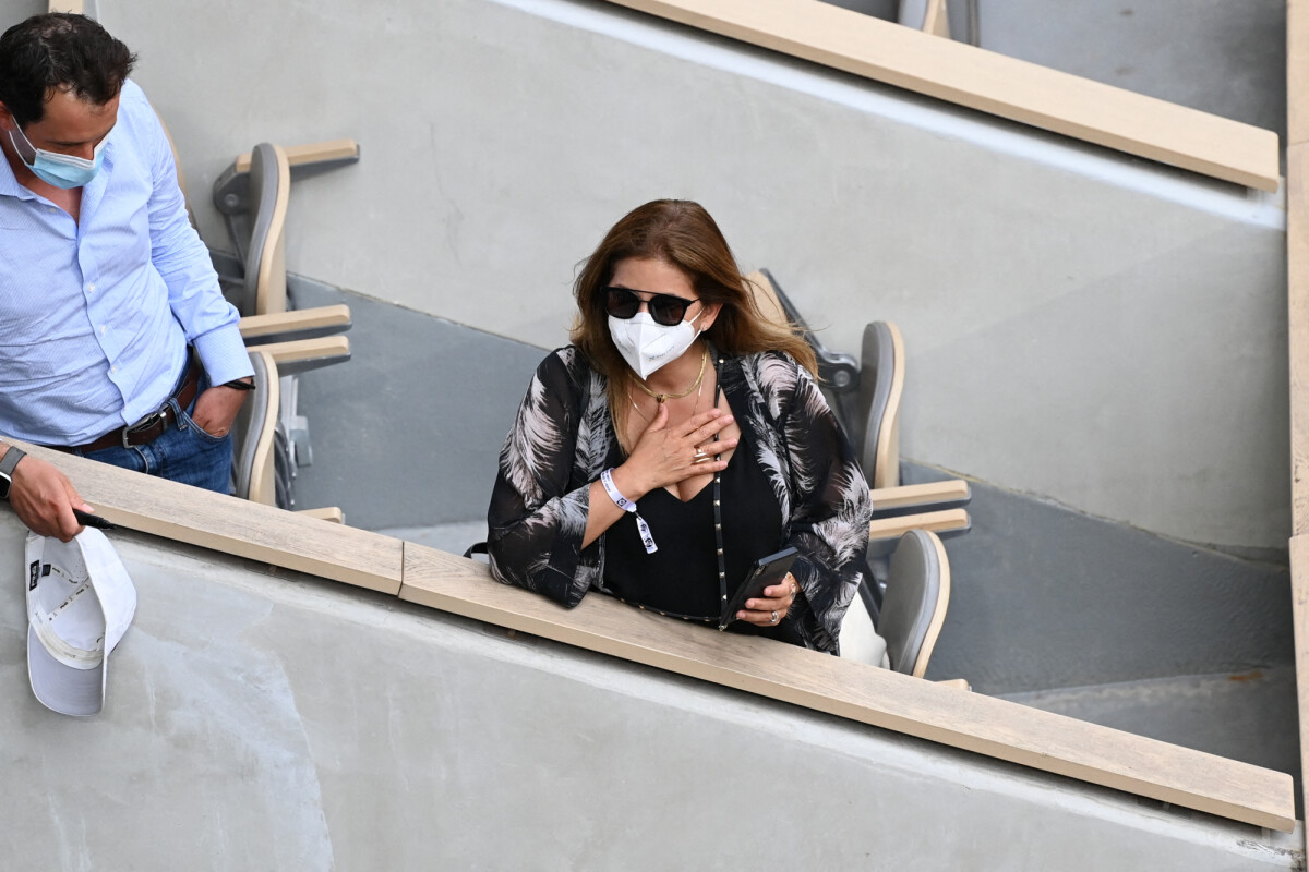 Photo : Miroslava (Mirka) Vavrinec Federer, le femme de R. Federer - Roger  Federer bat le Croate Marin Cilic (6-2, 2-6, 7-6 [4], 6-2) au 2 ème tour  des Internationaux de France