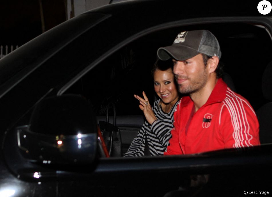 Exclusif - Enrique Iglesias et Anna Kournikova à Miami en 2012.