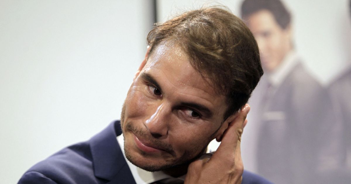 Rafael Nadal en conférence de presse pour son sponsor ...