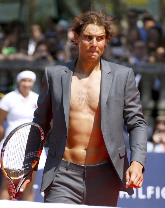 Rafael Nadal - Lancement de la ligne de vêtements "Tommy x Nadal" à New York le 25 août 2015 pendant le tournoi des célébrités de Bryant Park. Rafael Nadal et Tommy Hilfiger lancent une ligne de sous-vêtements, de vêtements sur-mesure et un parfum "TH Bold". 