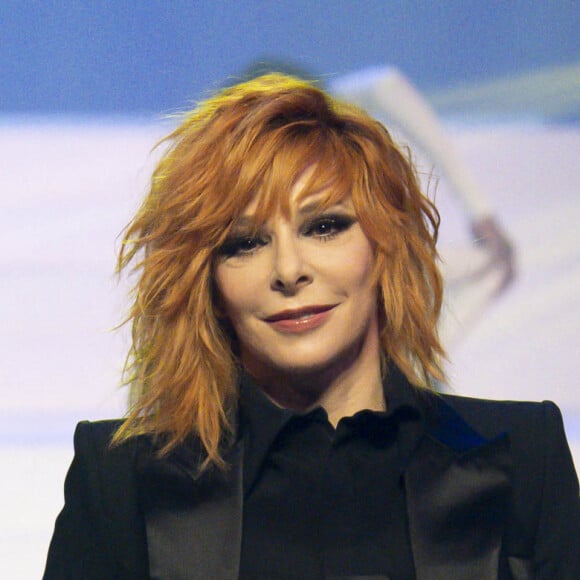 Mylène Farmer lors du dernier défilé de mode Haute-Couture printemps-été 2020 "Jean-Paul Gaultier" au théâtre du Châtelet à Paris, France, le 22 janvier 2020.