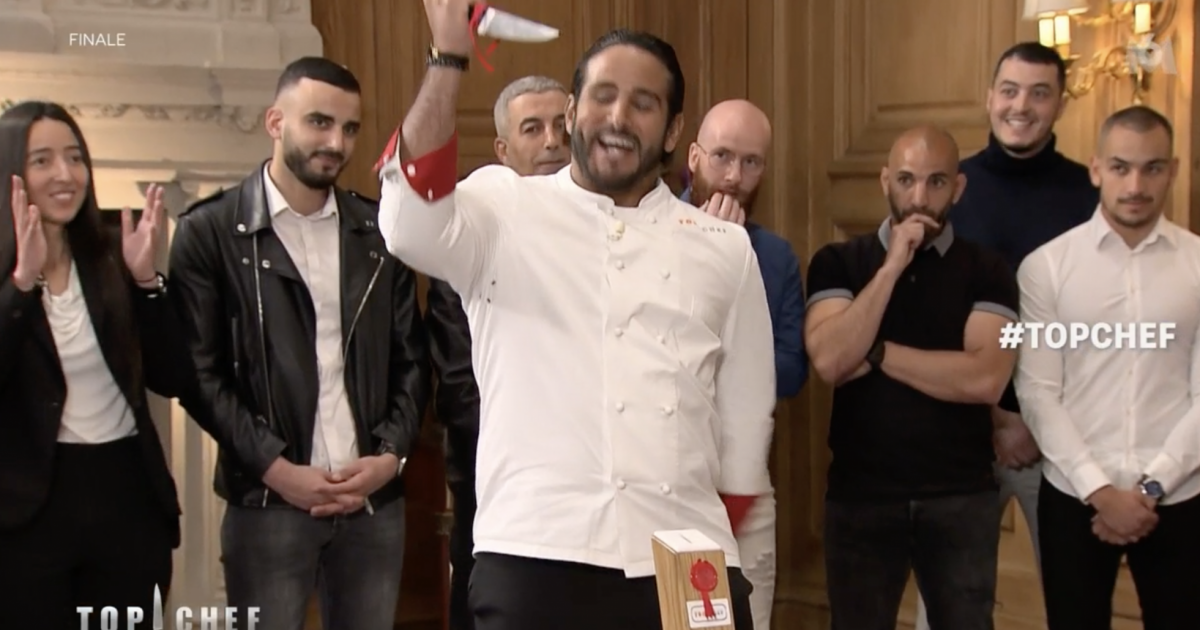 Mohamed Cheikh, gagnant de la douzième saison de Top Chef, soutenu par ses proches. - Purepeople