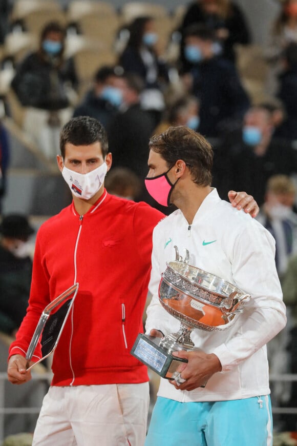 Rafael Nadal et Novak Djokovic, ici photographiés en finale de la précédente édition de Roland-Garros, sont tous les deux encouragés par leurs épouses respectives. © Dominique Jacovides / Bestimage