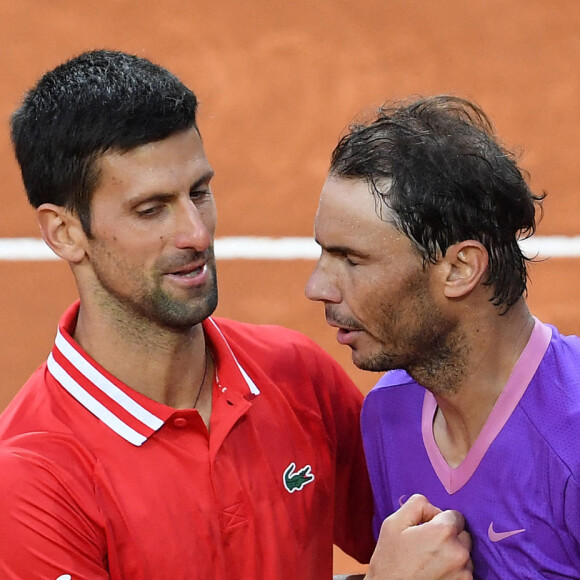 Novak Djokovic et Rafael Nadal s'étaient affrontés en finale du tournoi de Rome. Le 16 mai 2021.