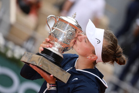 Roland-Garros - Finale dames: la Tchèque Barbora Krejcikova remporte la finale face à la Russe Anastasia Pavlyuchenkova le 12 juin 2021. © Dominique Jacovides / Bestimage 