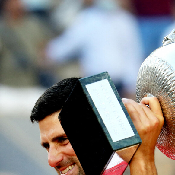 Novak Djokovic - Novak Djokovic s'est imposé face à Stefanos Tsitsipas en finale des internationaux de tennis de Roland Garros à Paris, le 13 juin 2021. © Dominique Jacovides/Bestimage 