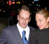 Angelina Jolie et son ex-mari Johnny Lee Miller. Le 28 janvier 2004. © ABACA
