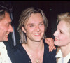 Archives - David Hallyday en tournée en 1991 ici avec son père Johnny et sa mère Sylvie Vartran