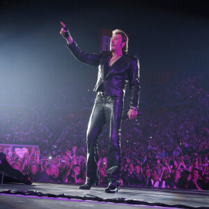 Exclusif - Johnny Hallyday en concert au POPB de Bercy a Paris - Jour 3 de la tournée "Born rocker Tour". Le 16 juin 2013