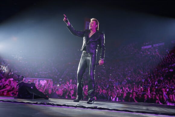 Exclusif - Johnny Hallyday en concert au POPB de Bercy a Paris - Jour 3 de la tournée "Born rocker Tour". Le 16 juin 2013