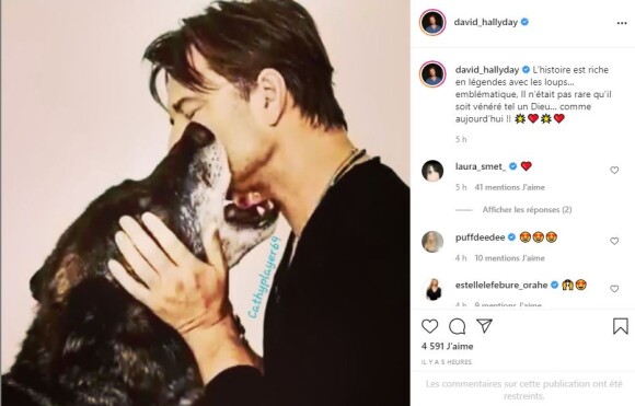 David Hallyday a partagé cette photo sur Instagram pour les 78 ans de son père Johnny.