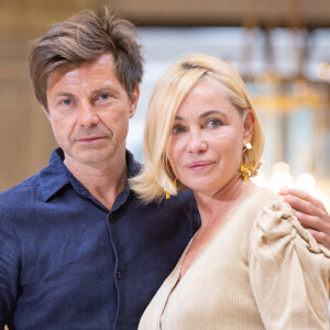 Emmanuelle Béart et le réalisateur Ludovic Bergery présentent le film "L'Etreinte" au festival du cinéma français, à l'hôtel St Regis à Rome.