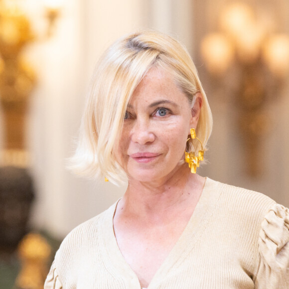 Emmanuelle Béart présente le film "L'Etreinte" au festival du cinéma français, à l'hôtel St Regis à Rome. Le 14 juin 2021.