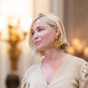 Emmanuelle Béart présente le film "L'Etreinte" au festival du cinéma français, à l'hôtel St Regis à Rome. Le 14 juin 2021.